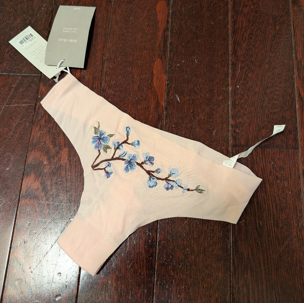 NWT Uwila Warrior Soft Seamless Embroidered Thong - Rose quartz - Picture 7 of 8